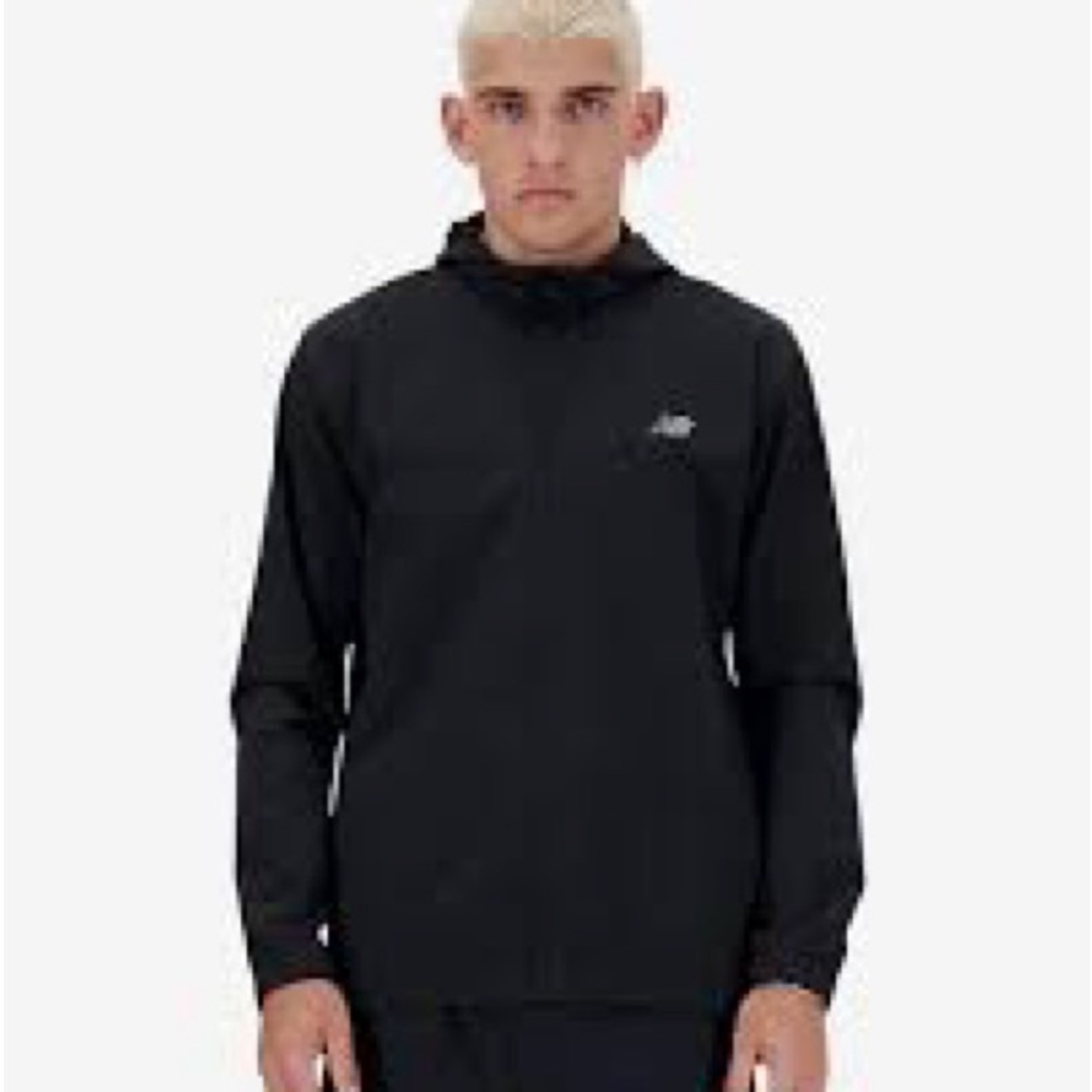 New Balance Men's Black Hooded Athletic Jacket